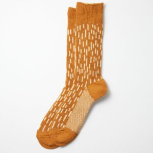 Rain Drop Crew Socks, d.yellow/ivory