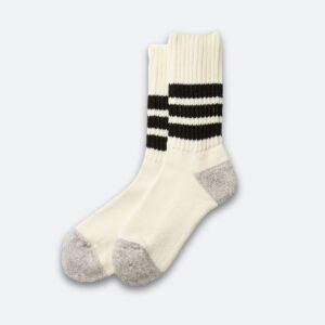 Coarse Ribbed Oldschool Crew Socks, black
