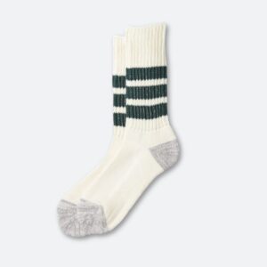 Coarse Ribbed Oldschool Crew Socks, green