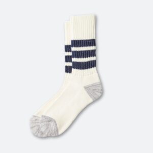 Coarse Ribbed Oldschool Crew Socks, navy