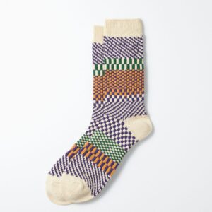 Check & Step Socks, blueberry