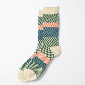 Check & Step Socks, green