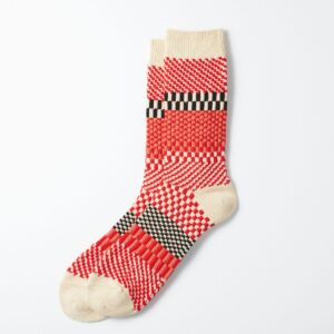 Check & Step Socks, red