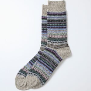Nordic Pattern Socks, gray