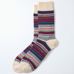 Nordic Pattern Socks, ivory