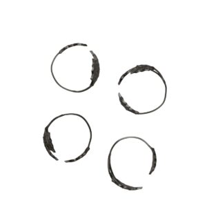 Holly Leaf Napkin Rings - Set of 4 - Black Brass