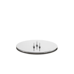 Kerzenplatte S, silber shiny, 9 cm