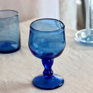 Red Wine Glass Light Blue