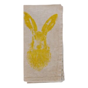 Serviette Feldhase, gelb