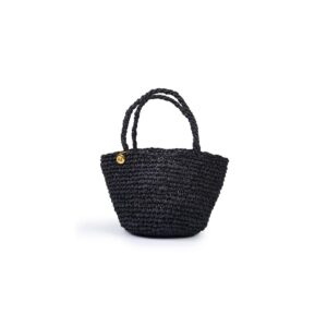 Mini Basket bag | Crocheted black XXS