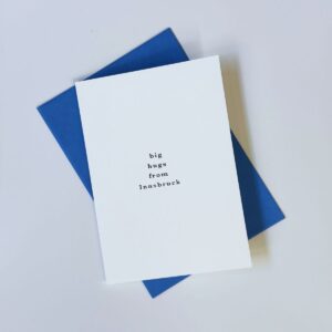 Big Hugs from Innsbruck, Kuvert blau