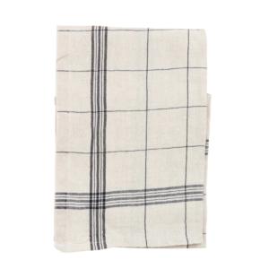Tea Towel Bistrot, wash lin noir