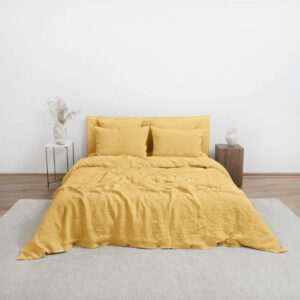 Leinen Bettwäsche Set, Butter, 140x200/50x70
