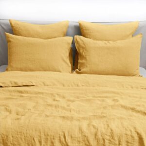 Leinen Bettwäsche Set, Butter, 140x200/70x90