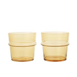 Boya Low Glasses, 2er Set, yellow