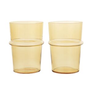 Boya Tall Glasses - Set of 2 -  Yellow