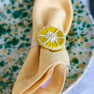 Napkin ring - Half a Lemon, yellow