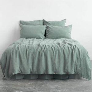 Leinen Bettwäsche Set, Green Milieu, 140x200/70x90