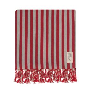 Striped Towel, red