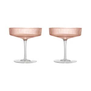 Ripple Champagne Saucers 2er, blush
