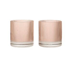 Ripple Tumbler Glasses - Set of 2 - Blush