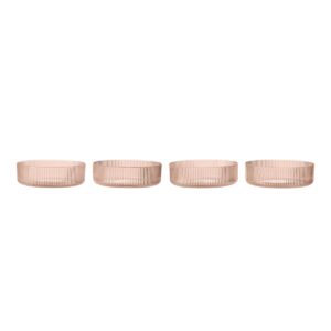 Ripple Serving Bowls, 4er, blush